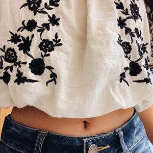 Off the shoulder crop top